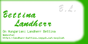 bettina landherr business card